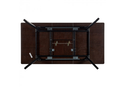 Стол Dublin раскладной 120-160х80х75 чёрный мрамор с чёрными ножками