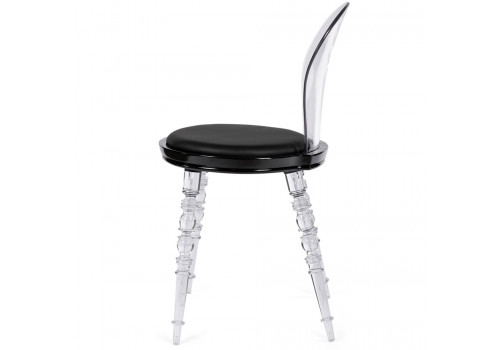 Стул Babel чёрный с прозрачными ножками