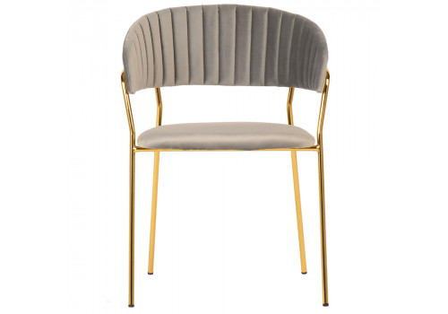 Стул Turin латте с золотыми ножками