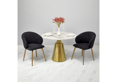 Стул Paola графит, бронза, на поворотном механизме