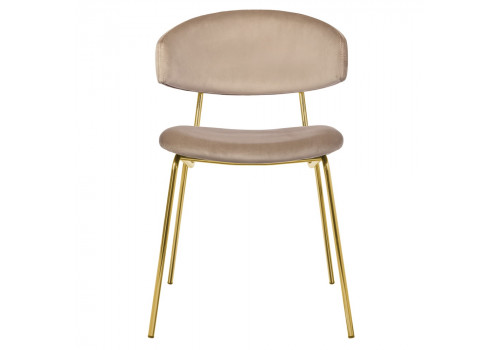 Стул Elle латте с золотыми ножками