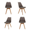 Комплект из 4-х стульев Eames Bon латте