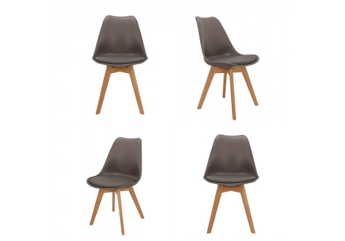 Комплект из 4-х стульев Eames Bon латте