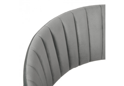 Стул полубарный Turin серый с золотыми ножками