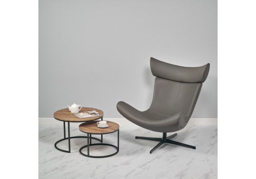 Кресло TORO серый, искусственная замша