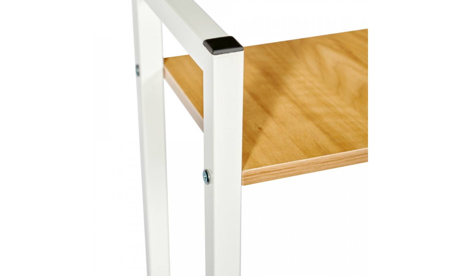 Стол письменный с полками Frame 100x45x110 см, светлое дерево, белый