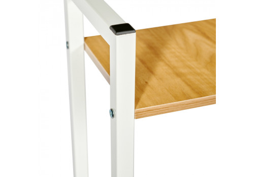 Стол письменный с полками Frame 100x45x110 см, светлое дерево, белый