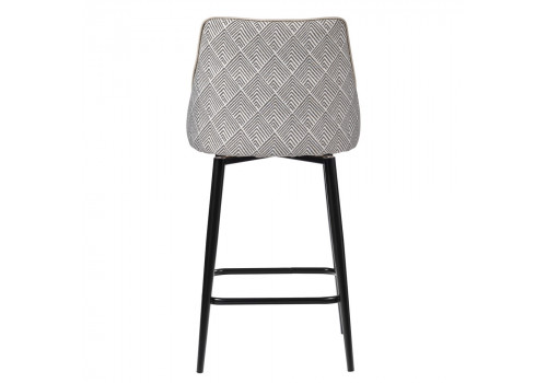 Стул полубарный Dave латте с жаккардом, с поворотным механизмом