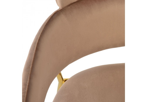 Стул Napoli латте с золотыми ножками