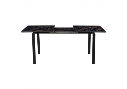 Стол Areal раскладной 140-180х80х75 чёрный мрамор с чёрными ножками