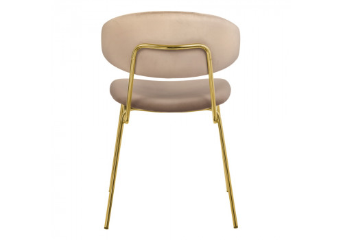 Стул Elle латте с золотыми ножками