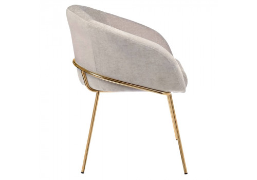 Стул-полукресло Martin миндальный шенилл с золотыми ножками