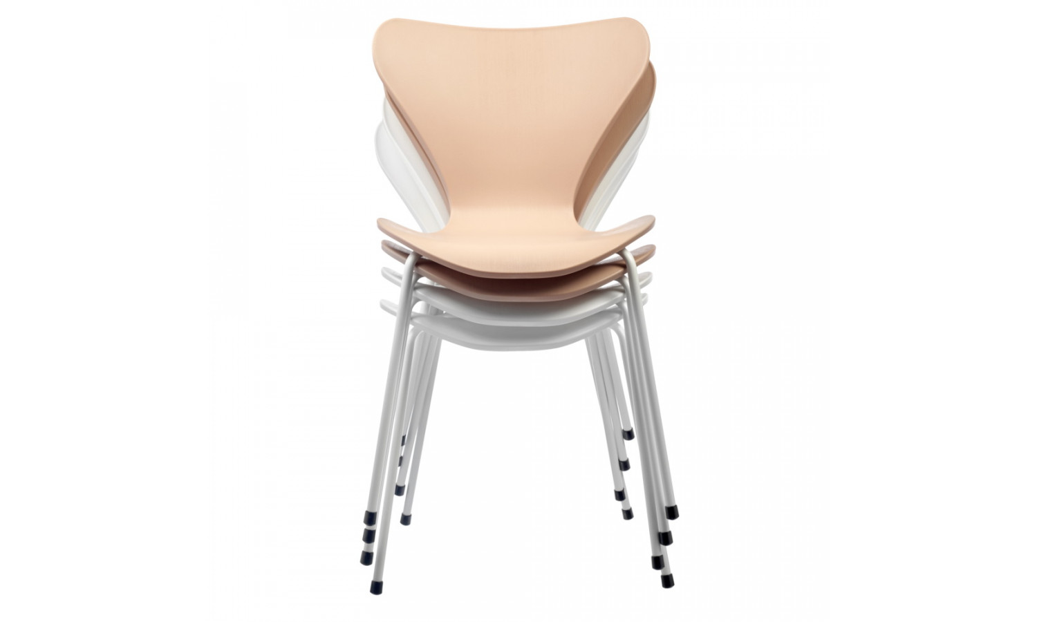 Стул Seven Style пудровый с белыми ножками