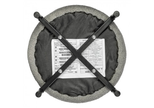 Стул-пуф Otis светло-серый, искусственный мех