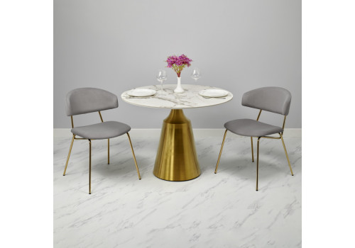 Стул Elle серый с золотыми ножками RF 0781