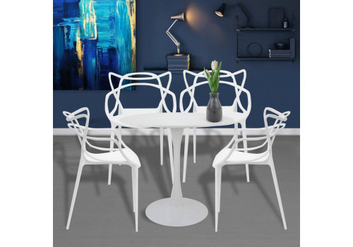 Стол Tulip диам. 90см, белый