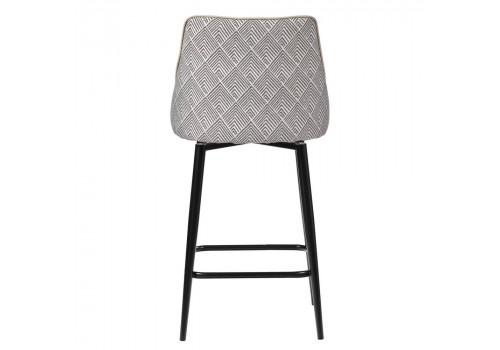 Стул полубарный Dave латте с жаккардом, с поворотным механизмом