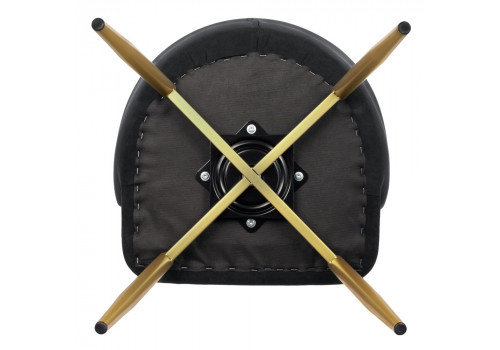 Стул Paola графит, матовое золото, на поворотном механизме