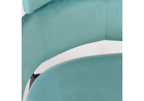 Стул Napoli светло-бирюзовый с чёрными ножками