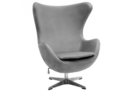 Кресло EGG STYLE CHAIR серый, искусственная замша