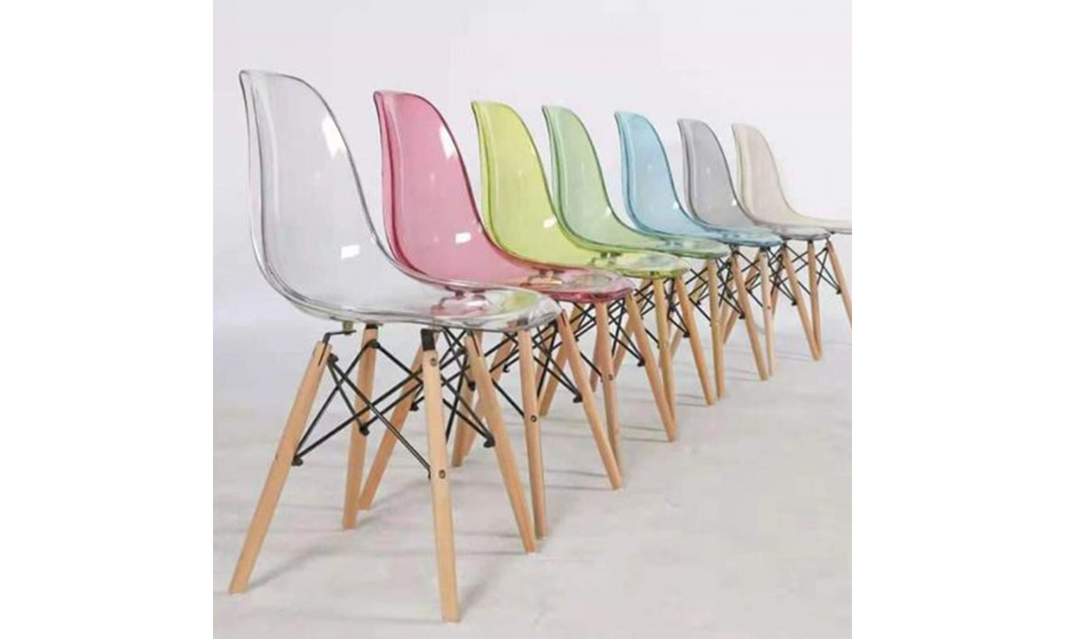 Стул Eames прозрачный серый