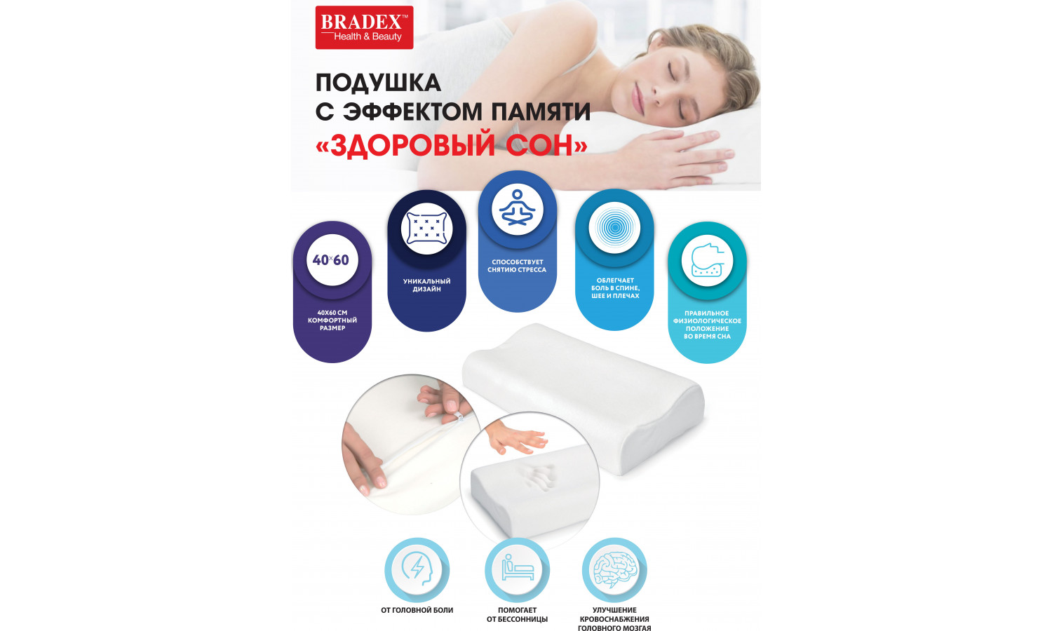 Подушка с эффектом памяти 