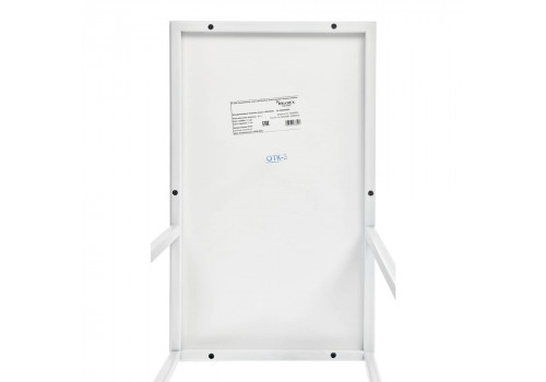 Придиванный столик Loft 50x30см, белый мрамор с белыми ножками