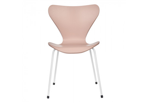 Стул Seven Style пудровый с белыми ножками
