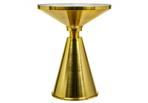Кофейный столик Atlant диам.45см x 54см, золотой, металл, керамика