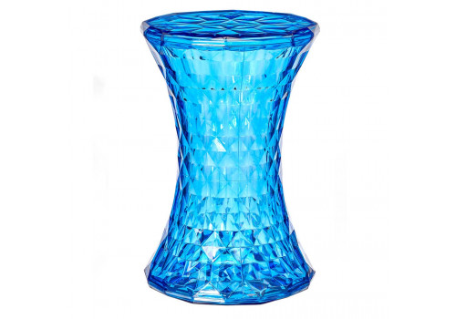 Стул-пуф Stone прозрачный синий