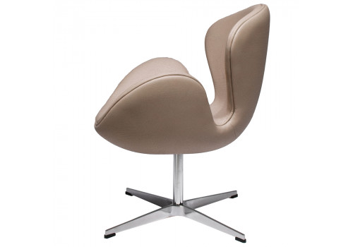 Кресло SWAN STYLE CHAIR латте, экокожа