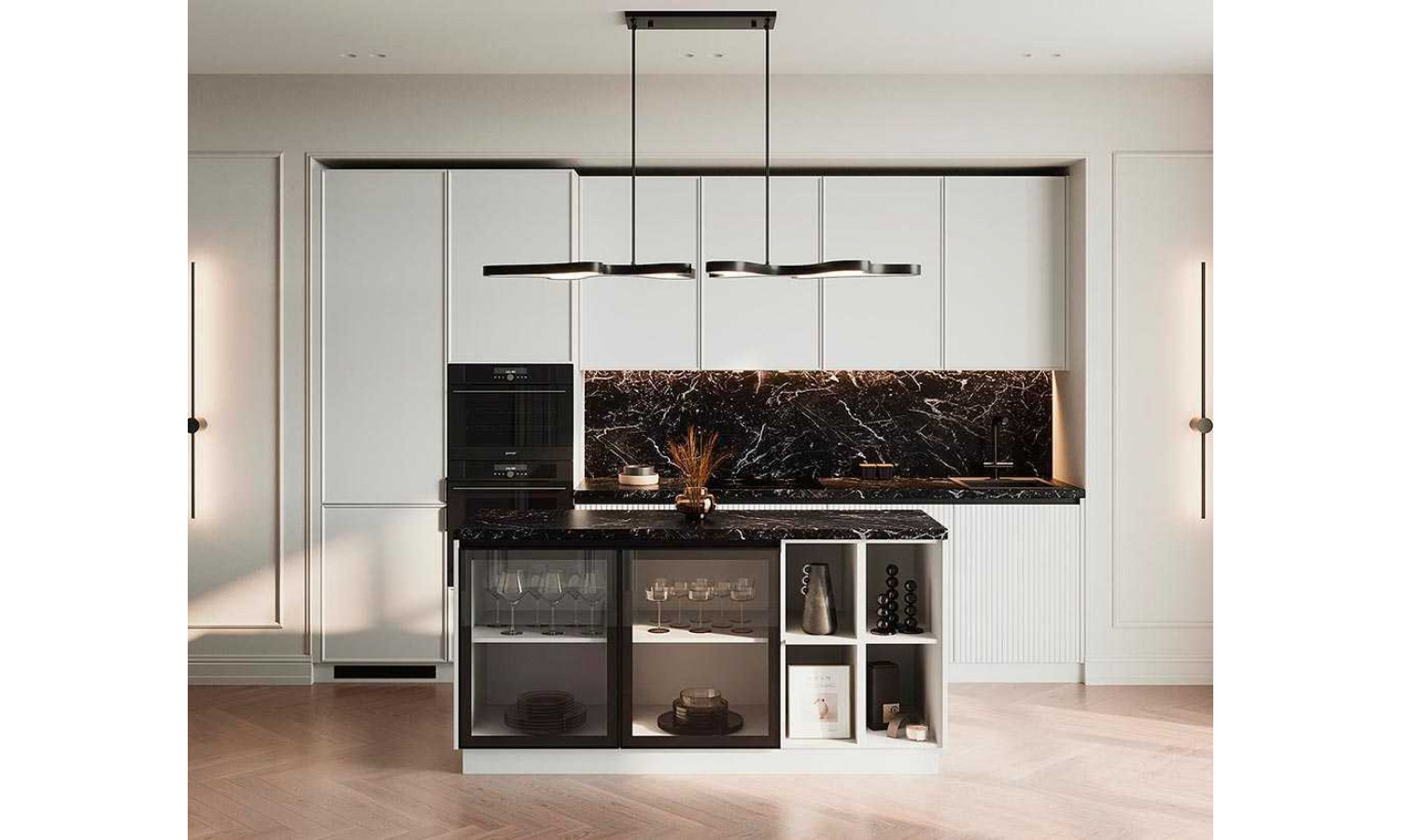 Кухня GARDA белый снег