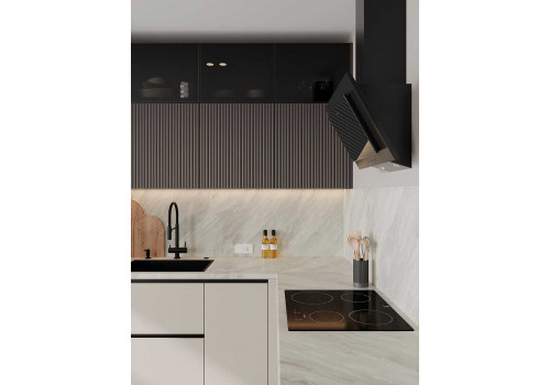 Кухня Flat & Velvet грей / белый снег