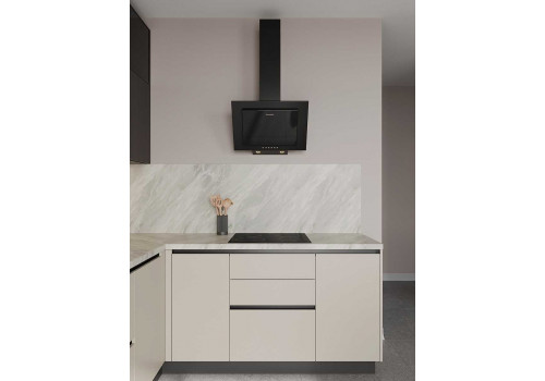 Кухня Flat & Velvet грей / белый снег