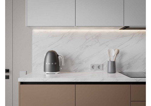 Кухня Flat & Velvet какао / белый снег