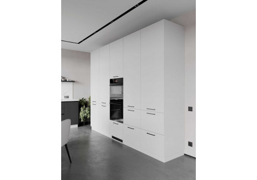 Кухня Flat & Velvet дарк грей / белый снег