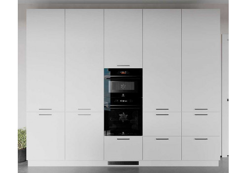 Кухня Flat & Velvet дарк грей / белый снег