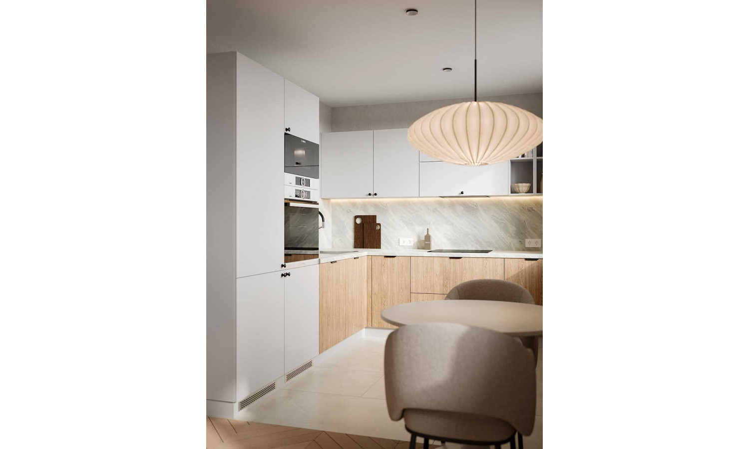 Кухня GARDA белый снег