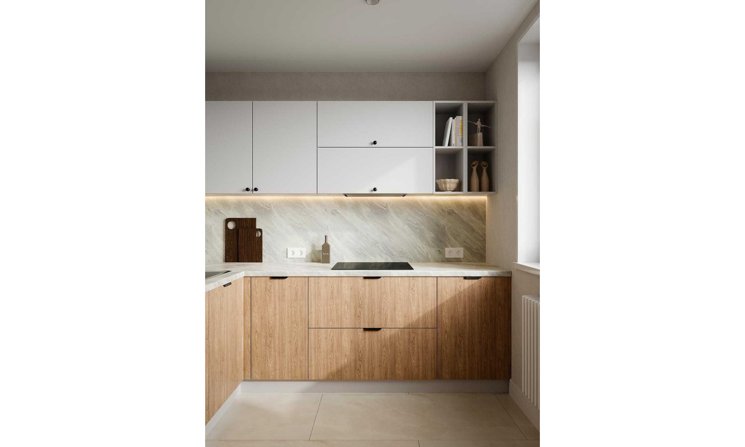 Кухня GARDA белый снег