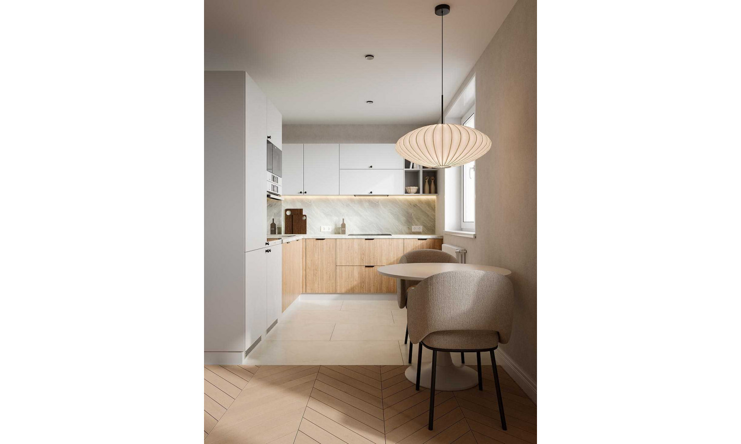 Кухня GARDA белый снег