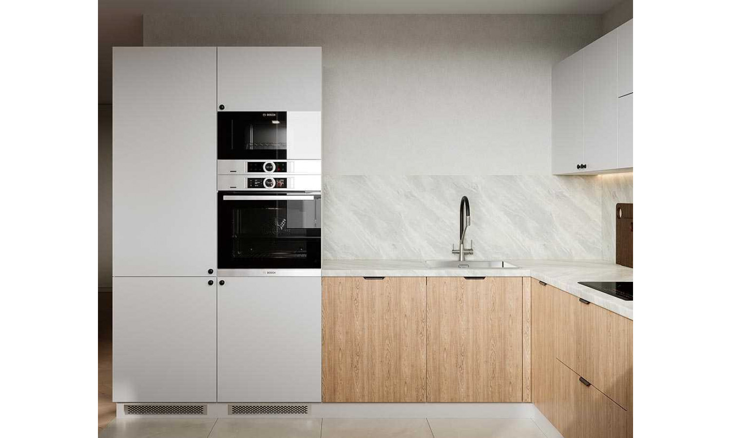 Кухня GARDA белый снег