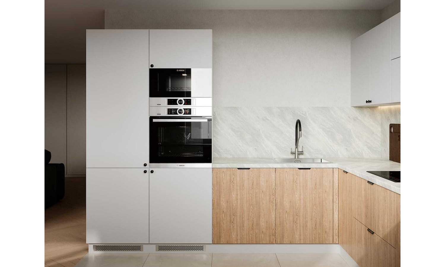 Кухня GARDA белый снег