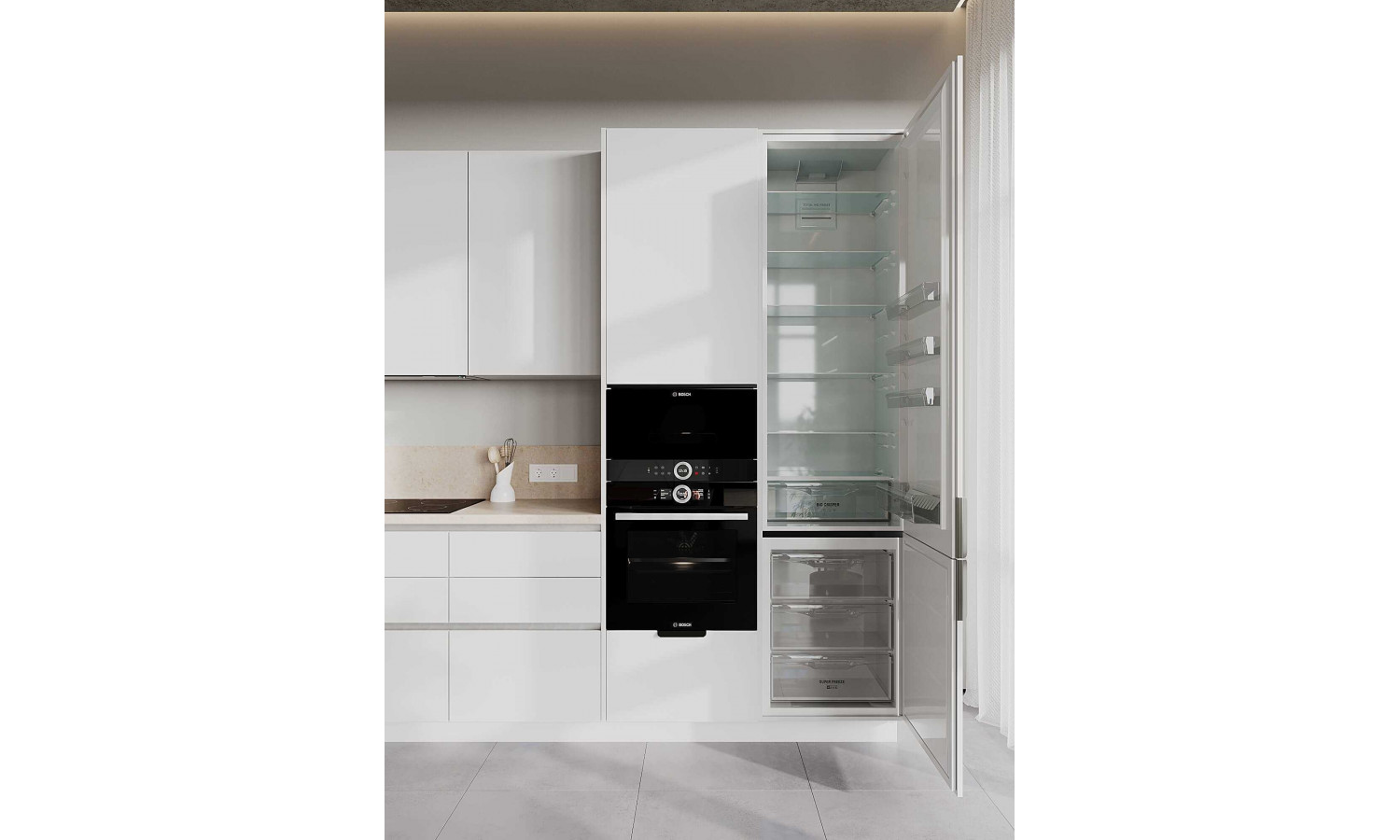 Кухня TOUCH белый снег