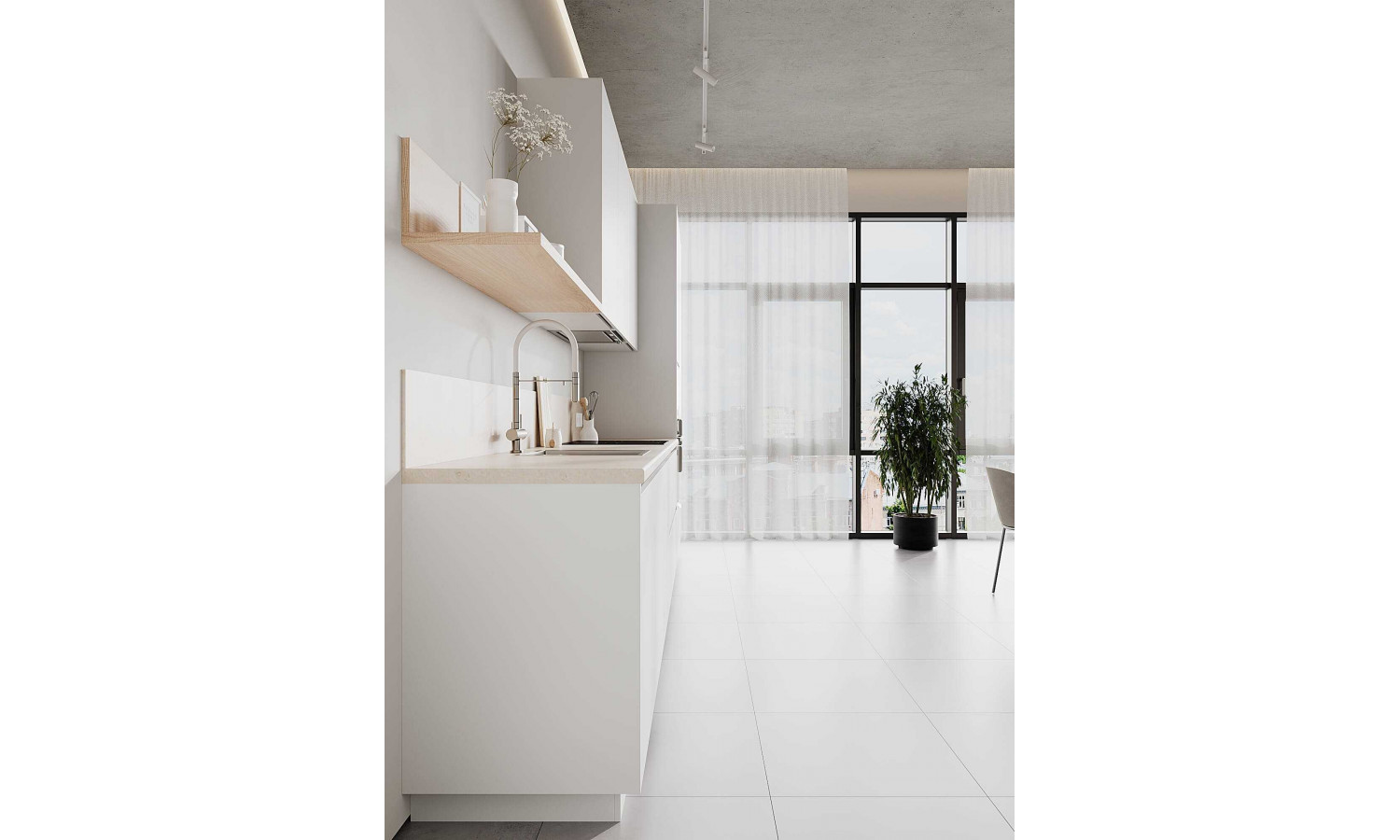 Кухня TOUCH белый снег