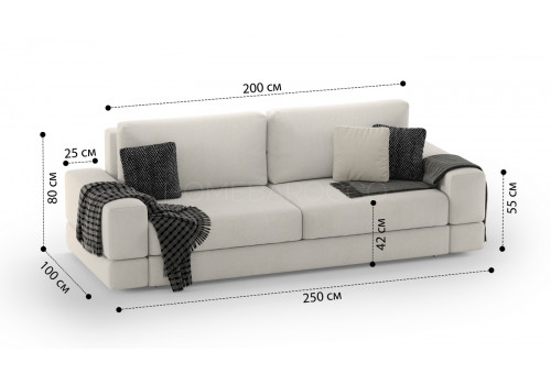 Диван  Даллас Евро прямой TESLA 002