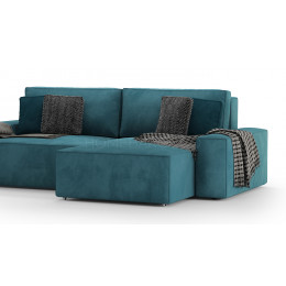 Диван Босс модульный двухместный с оттоманкой VELUTTO 020