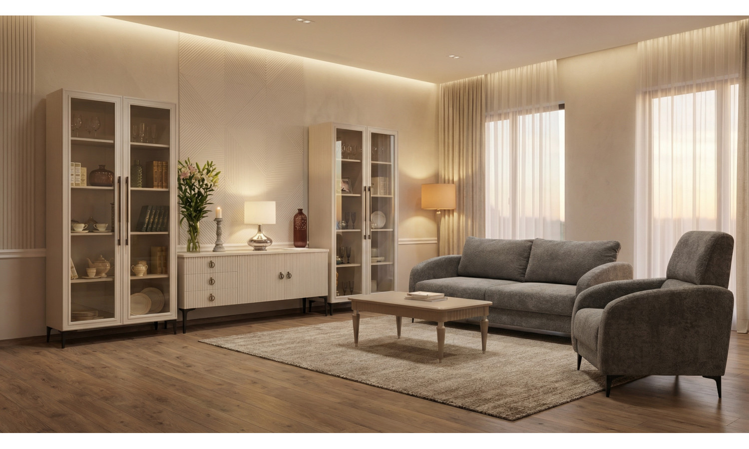 Диван Стелла серый