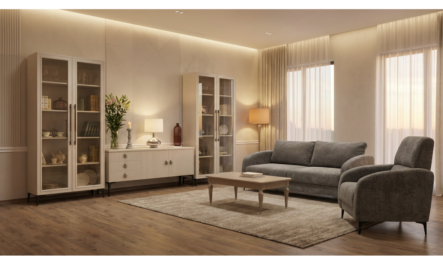 Кресло Стелла серый