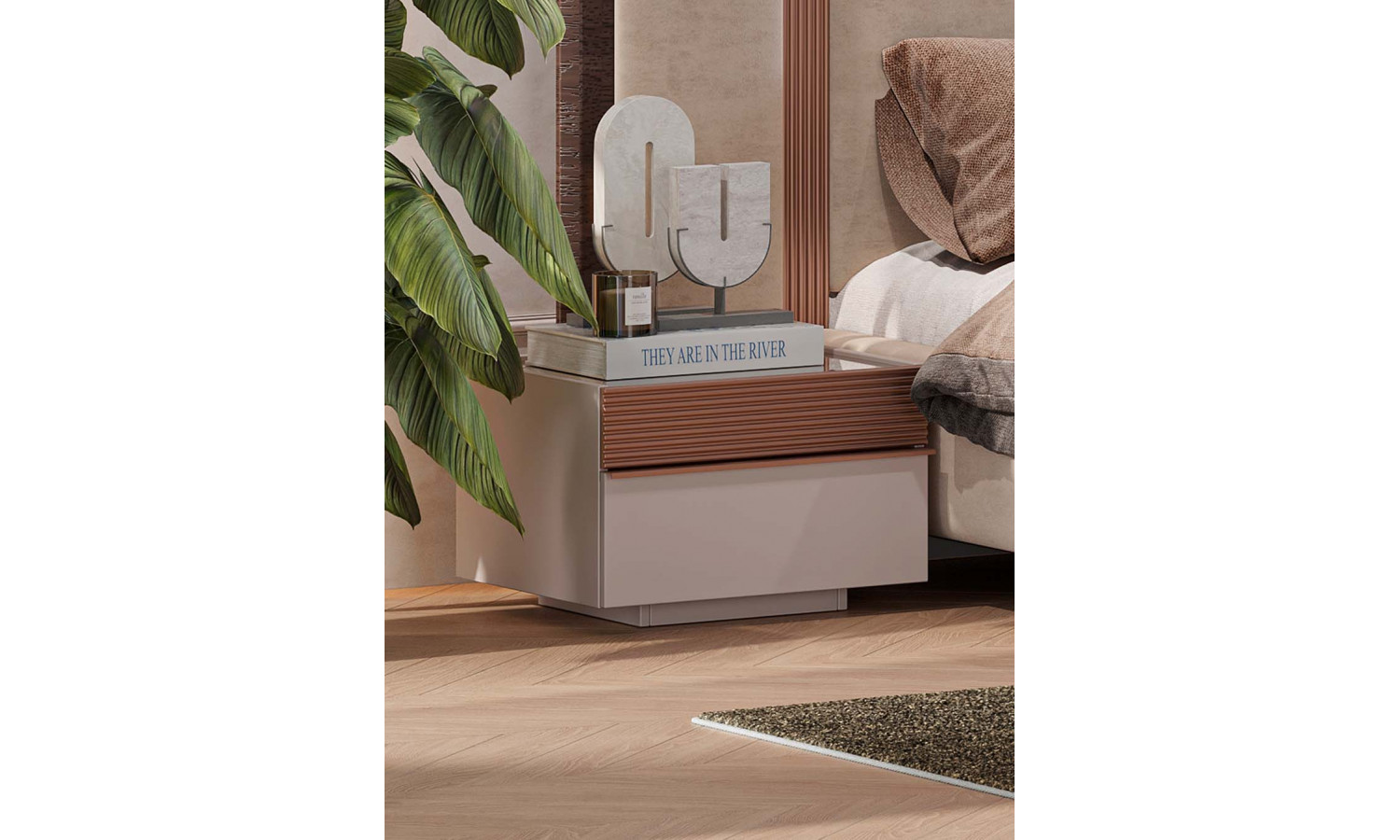 Тумба прикроватная Виктория Сатин