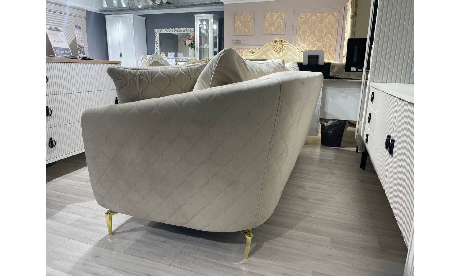 Диван Нонна мокко трех местный 